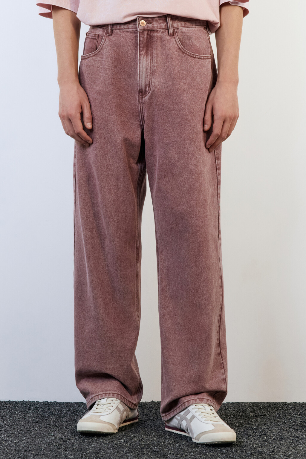 Джинсы straight fit с вареным эффектом - цвет коричневый - 2