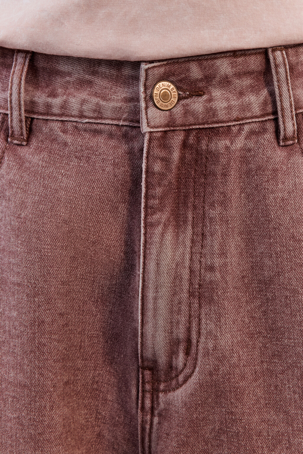 Джинсы straight fit с вареным эффектом - цвет коричневый - 6