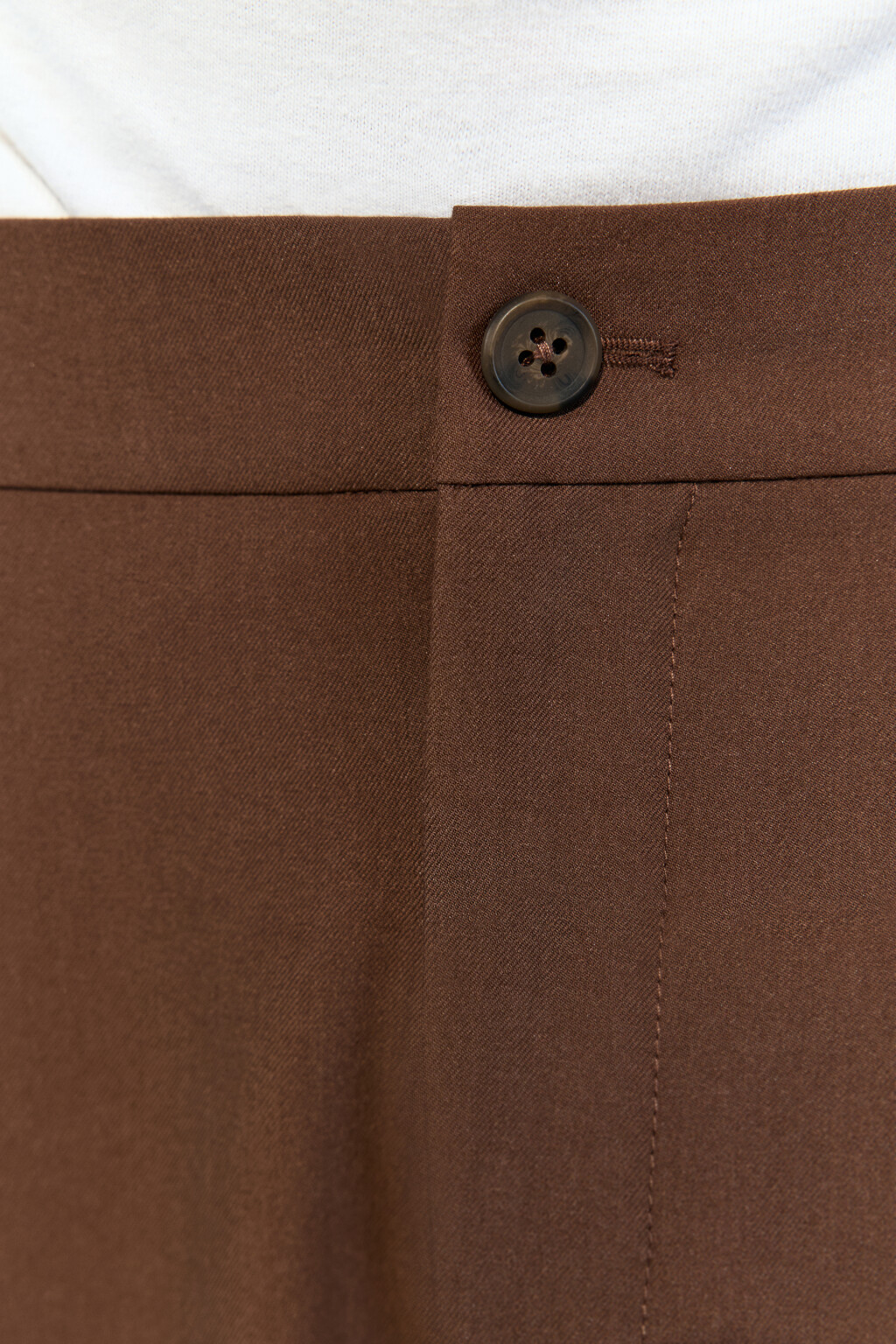 Шорты костюмные с защипами на поясе - цвет коричневый - 6