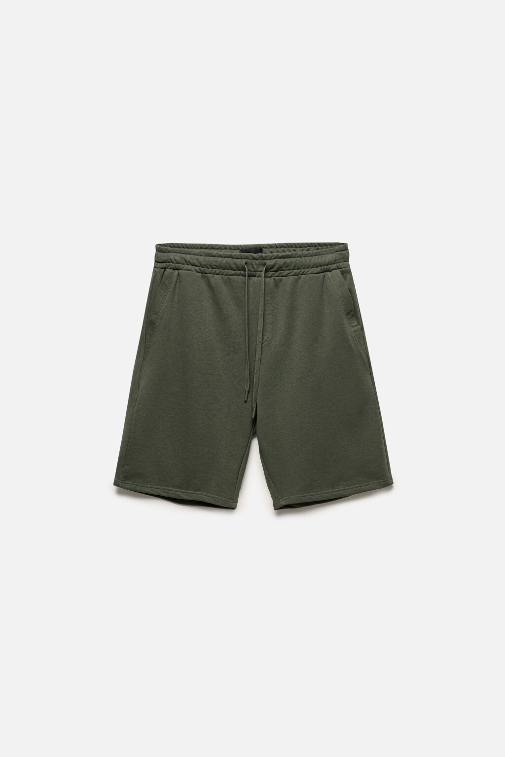Шорты из футера с поясом на завязках - цвет зеленый - 9