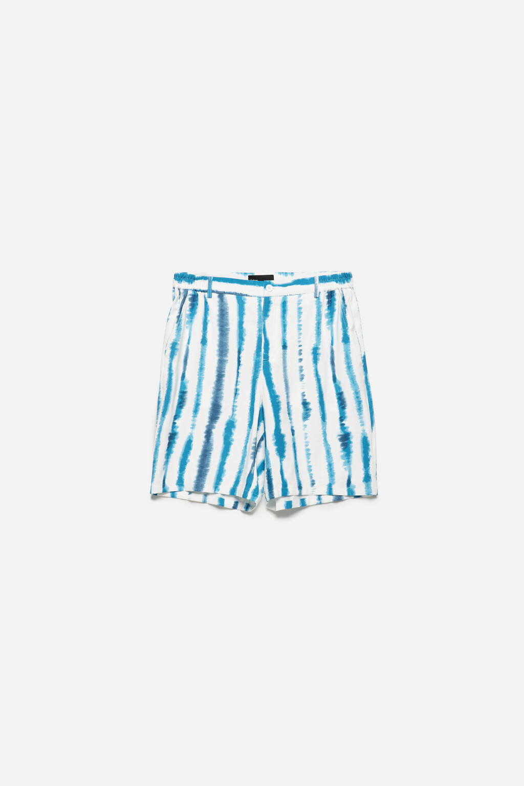 Шорты-бермуды вискозные с принтом - цвет белый - 8