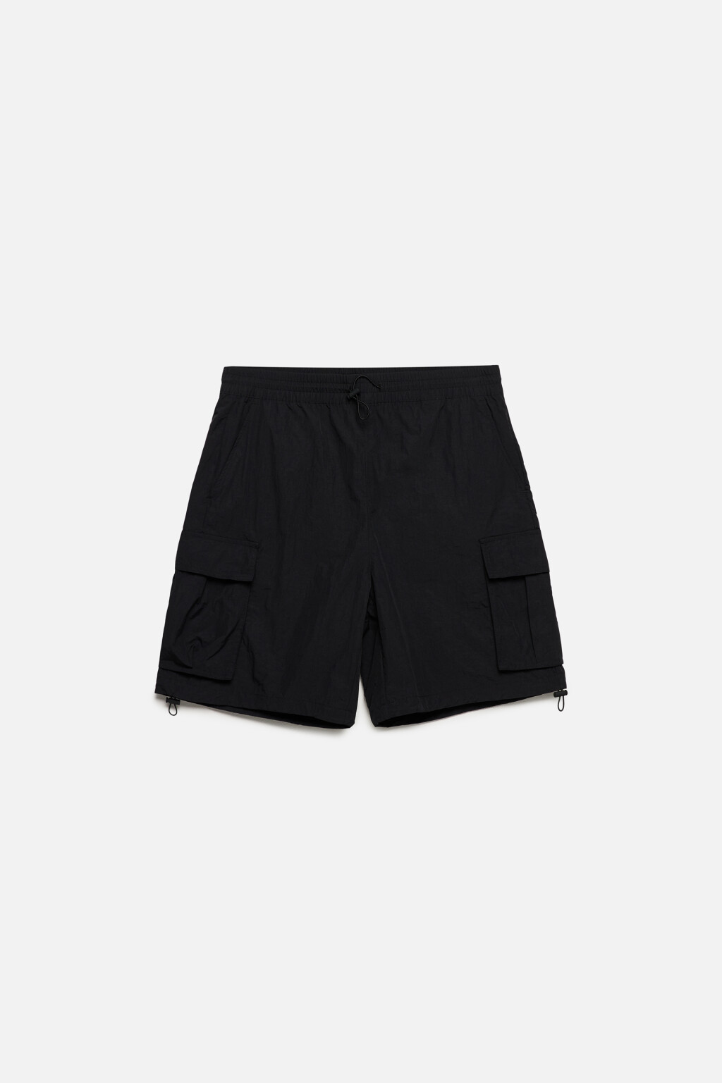 Шорты-парашюты с накладными карманами - цвет черный - 9