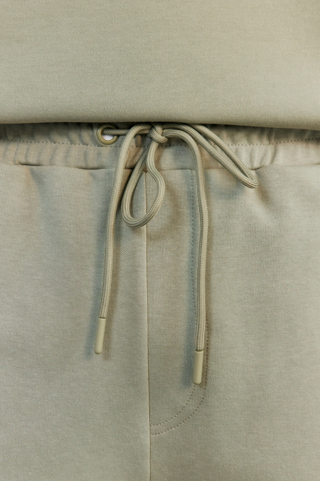 Шорты из футера с поясом на завязках - цвет зеленый - 6