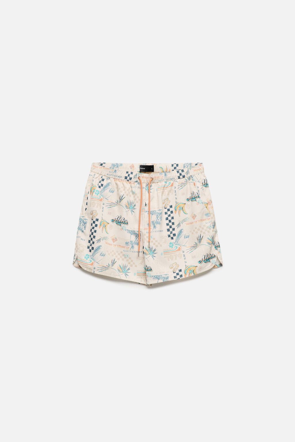 Шорты купальные с поясом на завязках - цвет бежевый - 6