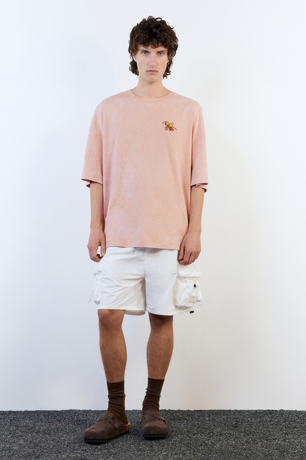 Шорты-парашюты с объемными карманами - цвет белый - 5