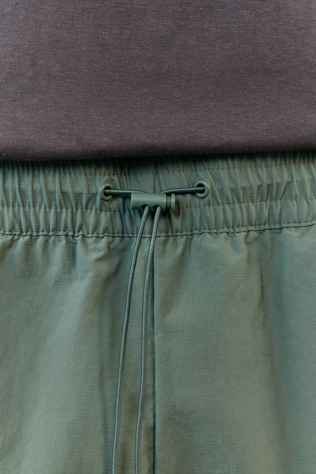 Шорты широкие с поясом на завязках - цвет зеленый - 6