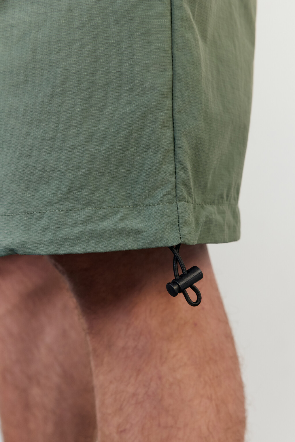 Шорты широкие с поясом на завязках - цвет зеленый - 8