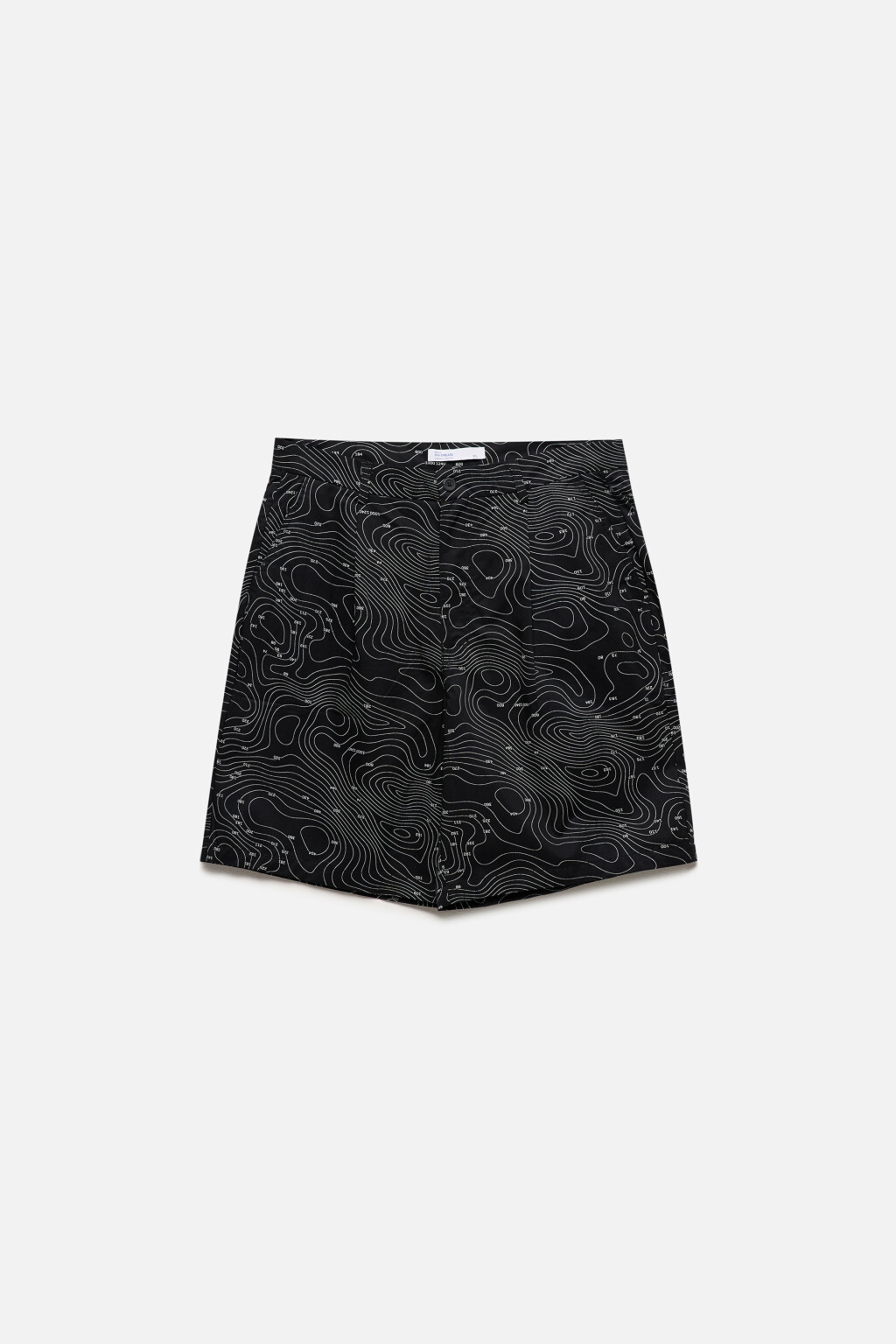 Шорты-бермуды хлопковые с принтом - цвет черный - 8