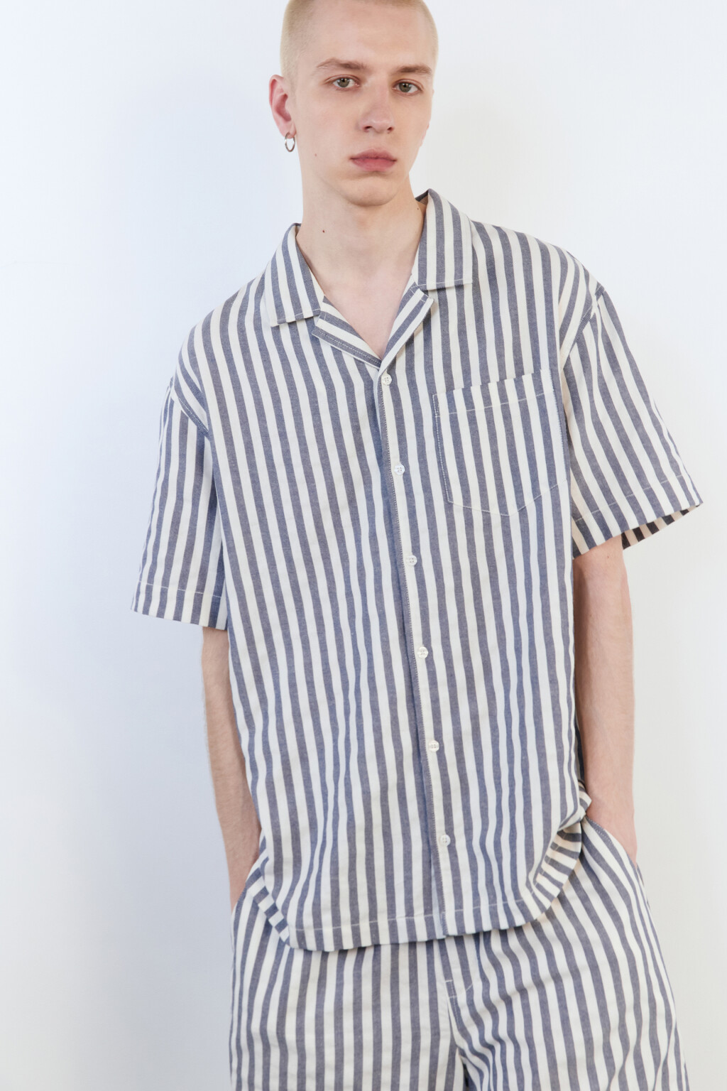Рубашка в полоску с коротким рукавом 2423117007, цвет: синий (47) по ...