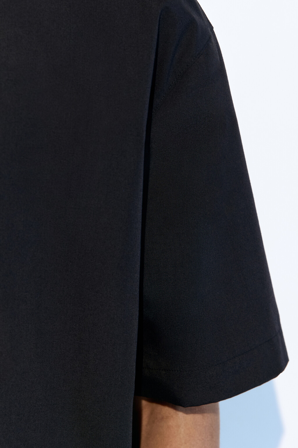 Рубашка прямая с коротким рукавом - цвет черный - 8