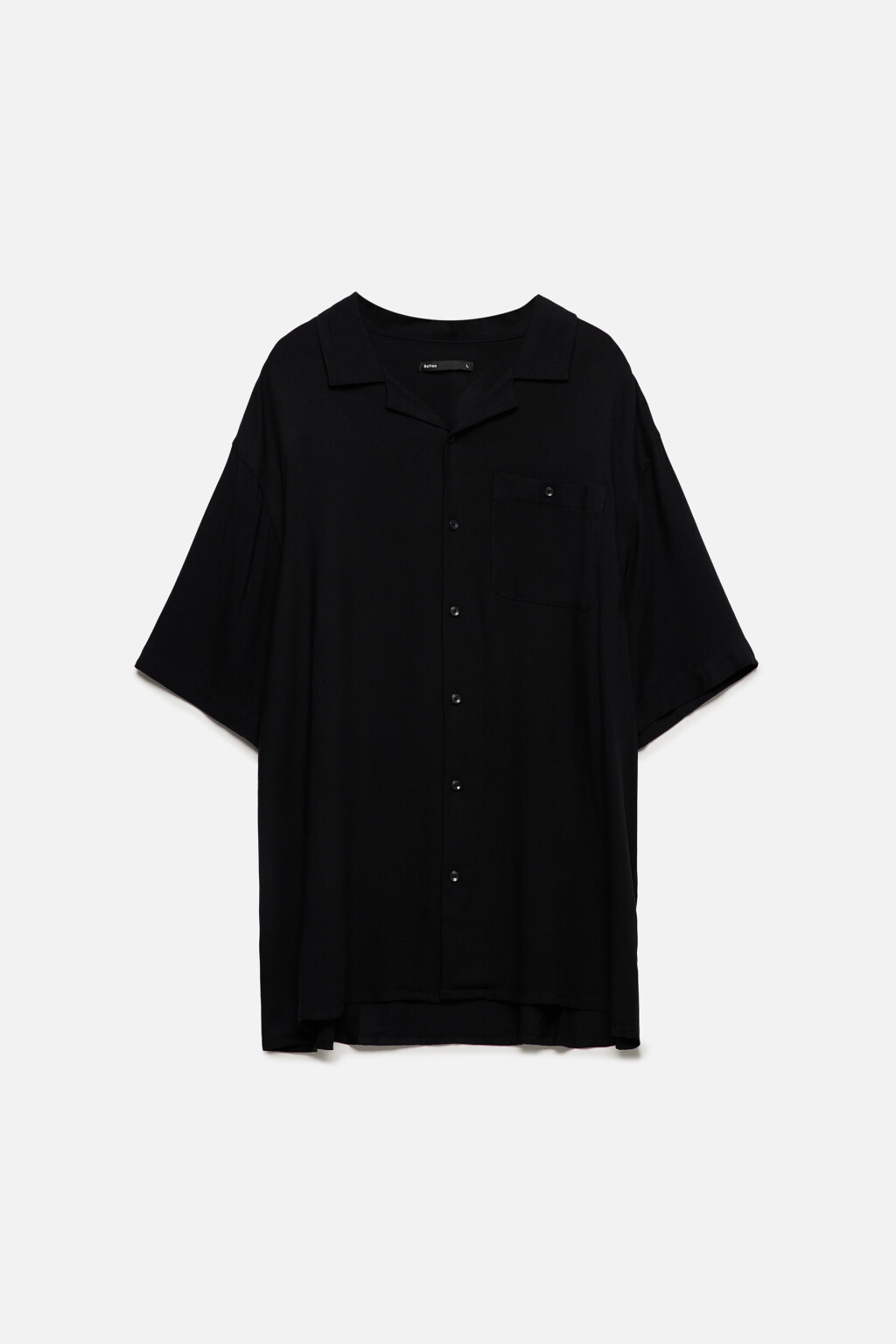 Рубашка с коротким рукавом из вискозы - цвет черный - 9