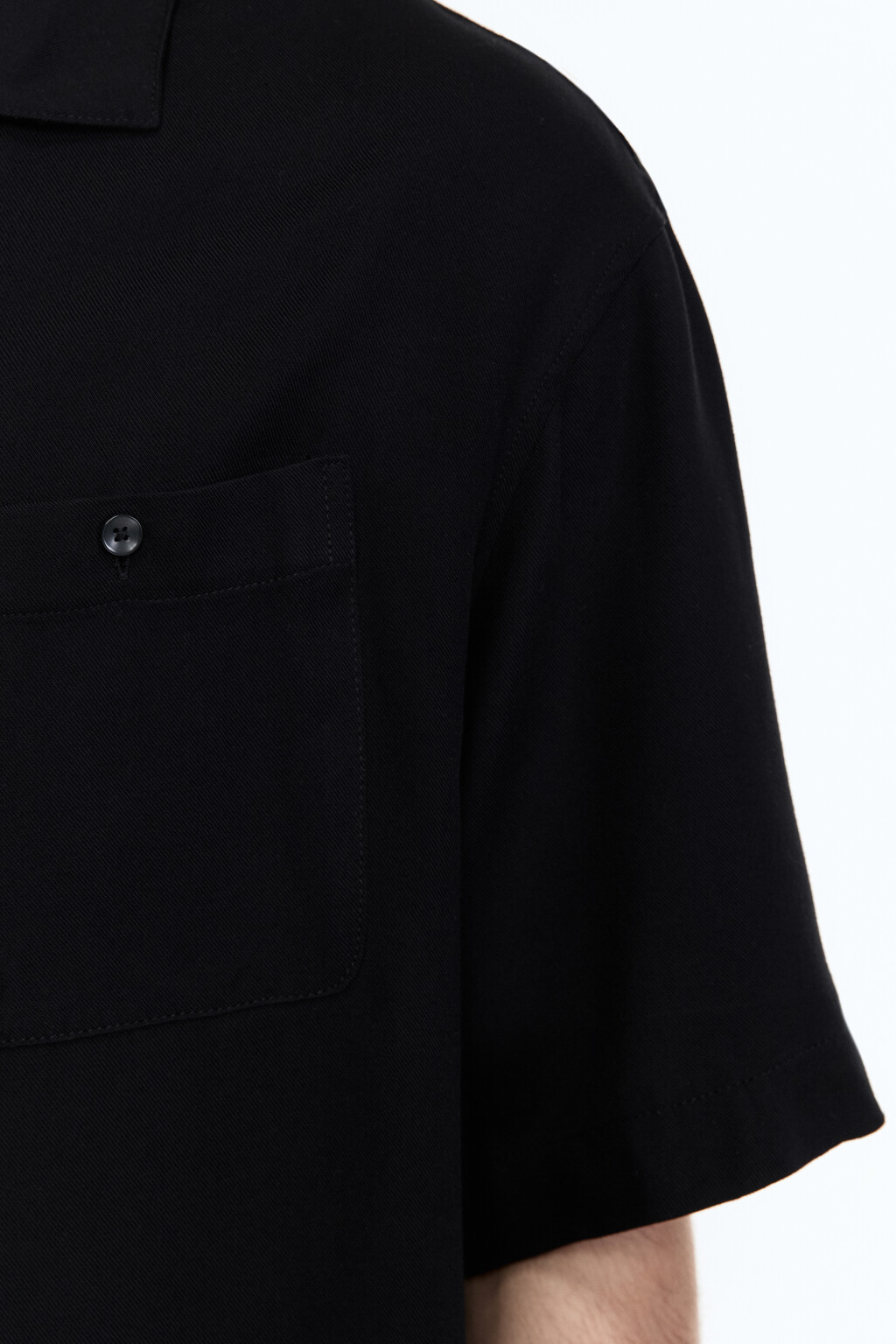 Рубашка с коротким рукавом из вискозы - цвет черный - 8