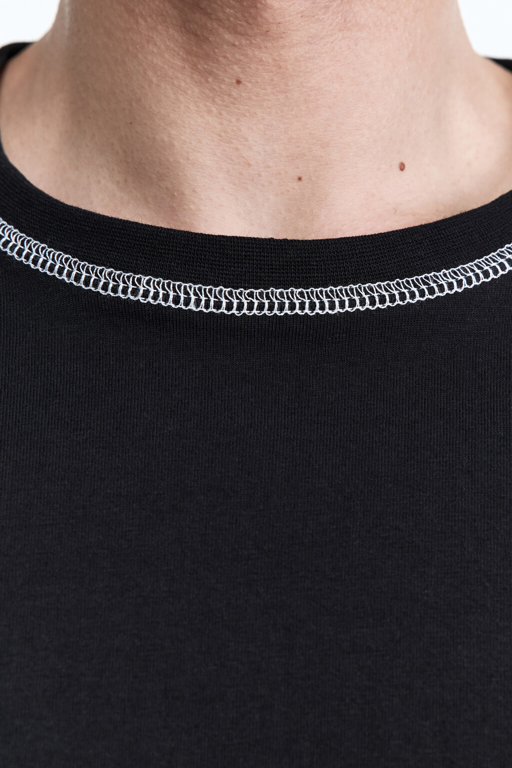 Футболка хлопковая с принтом-надписью - цвет черный - 6