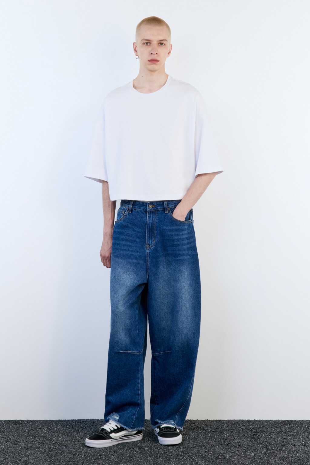 Футболка boxy fit хлопковая однотонная - цвет белый - 5