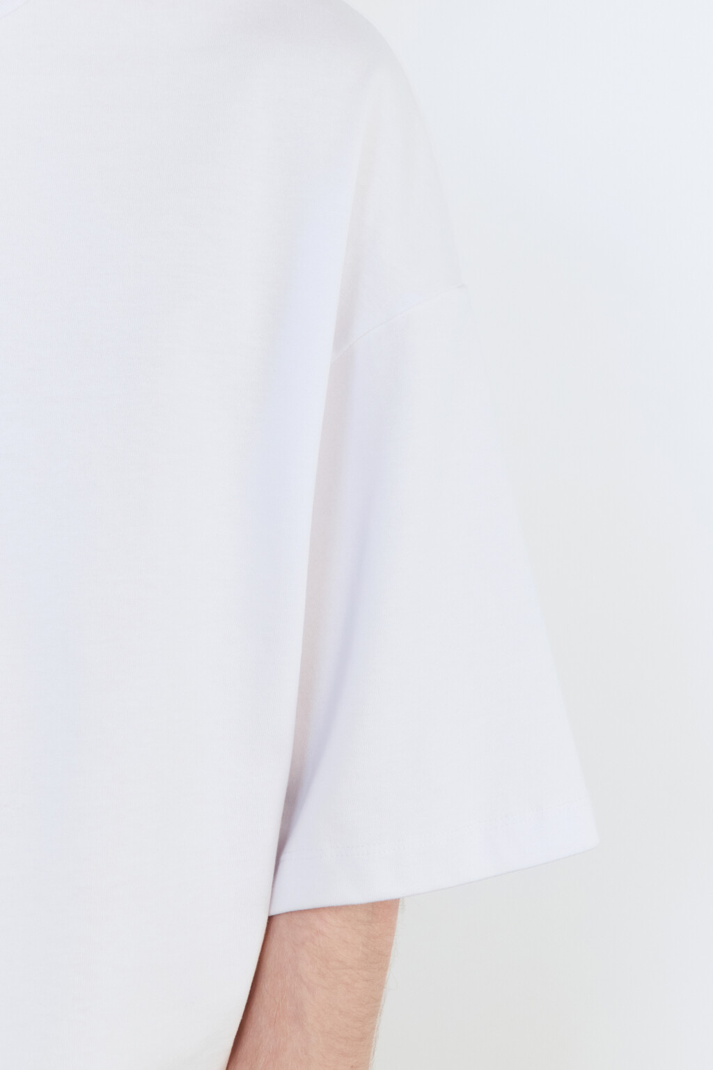 Футболка boxy fit хлопковая однотонная - цвет белый - 7