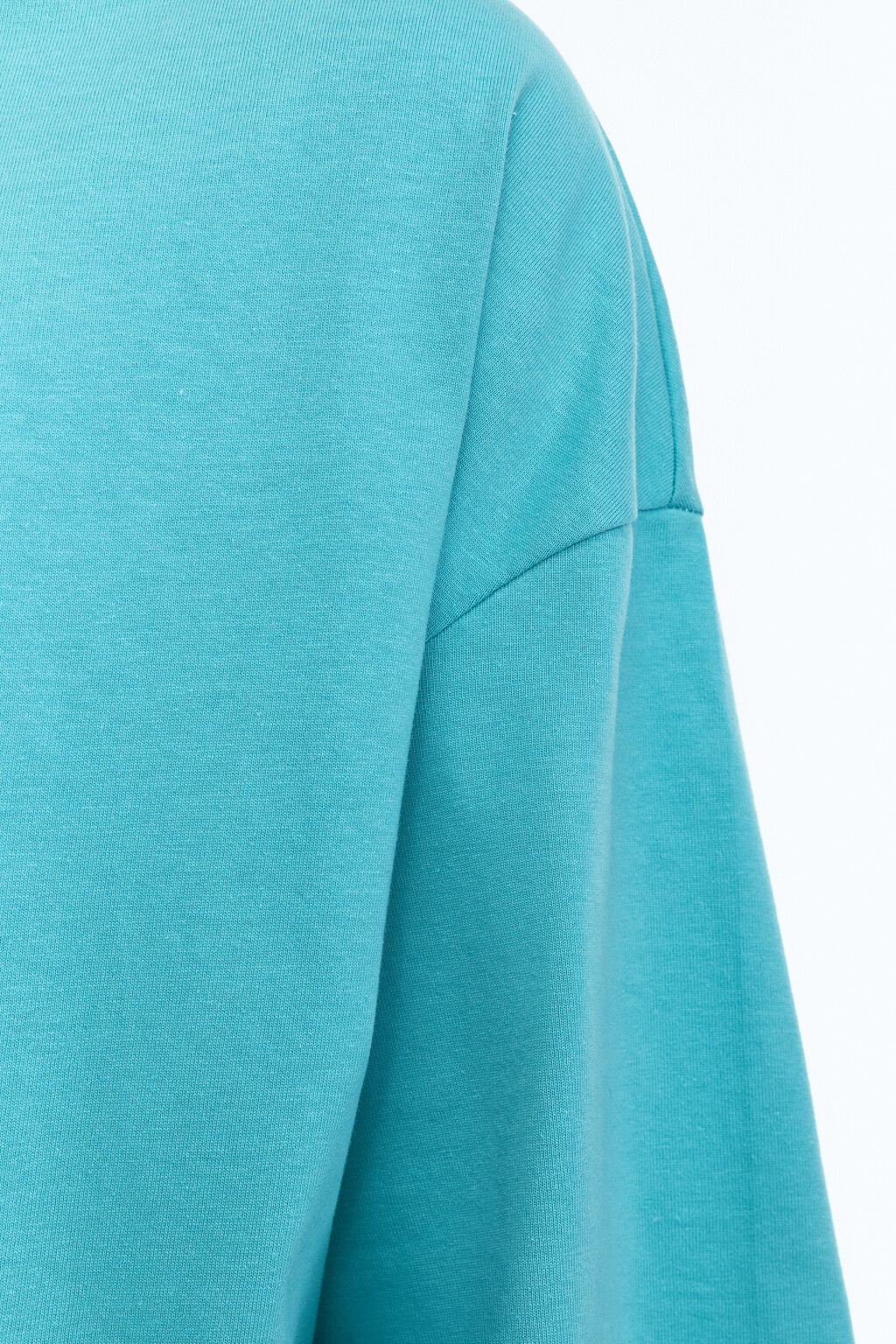 Футболка boxy fit хлопковая однотонная - цвет голубой - 7