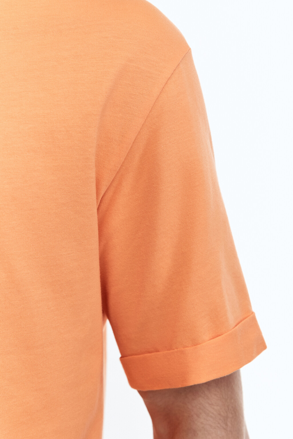 Футболка oversize однотонная - цвет оранжевый - 7