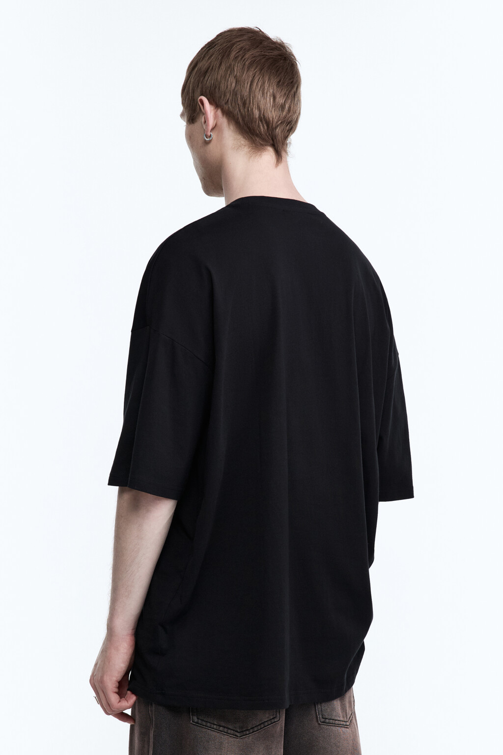 Футболка oversize с принтом - цвет черный - 4