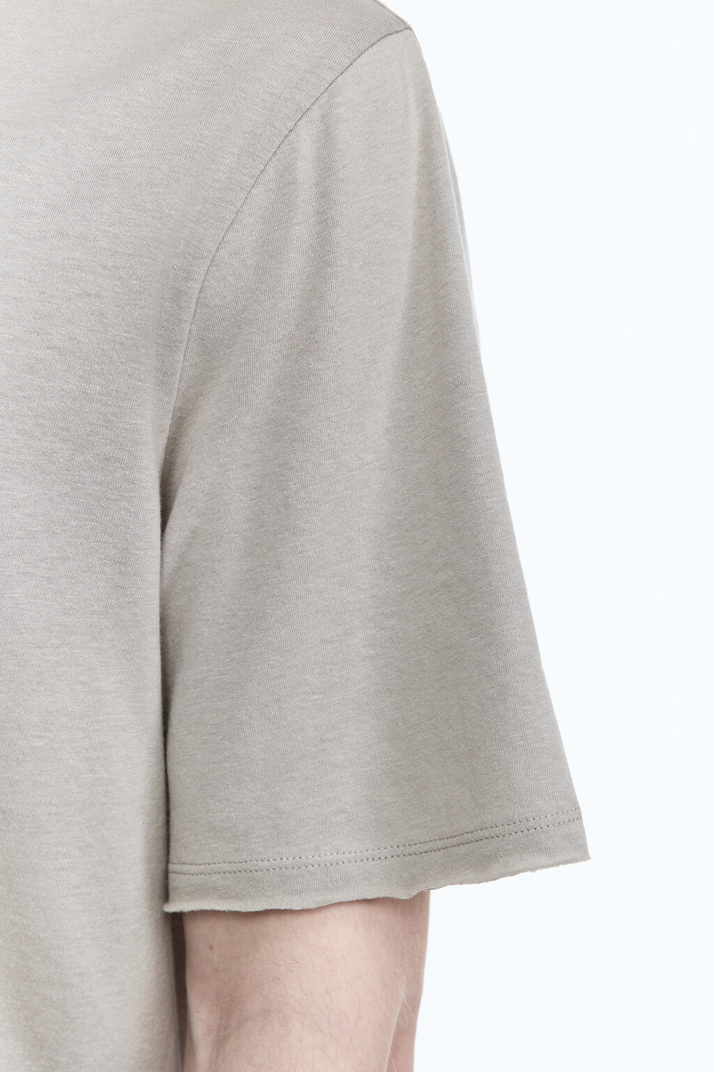 Футболка из хлопка свободная - цвет серый - 7