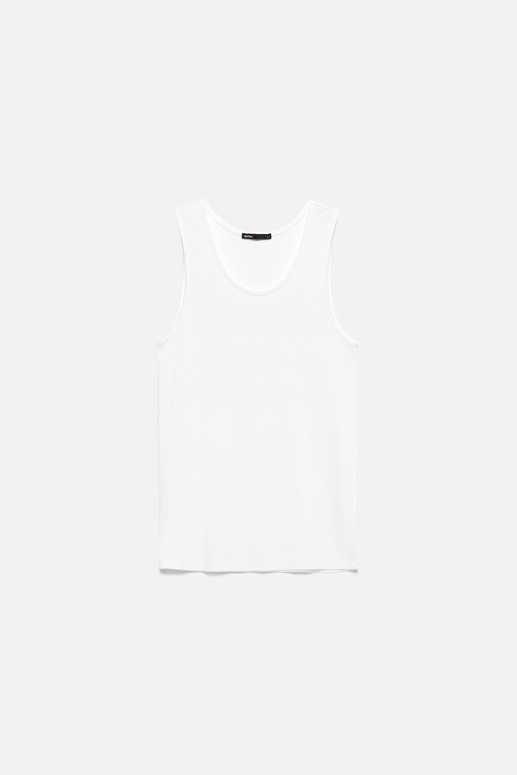 Майка-борцовка хлопковая облегающая - цвет белый - 8