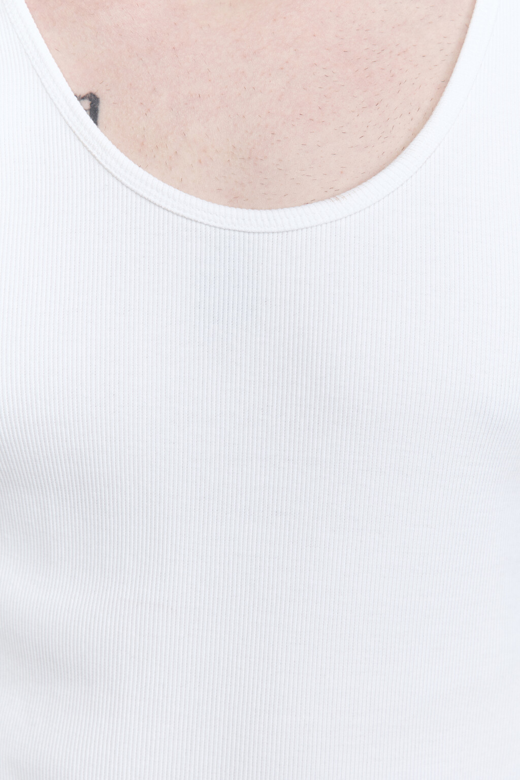 Майка-борцовка хлопковая облегающая - цвет белый - 6