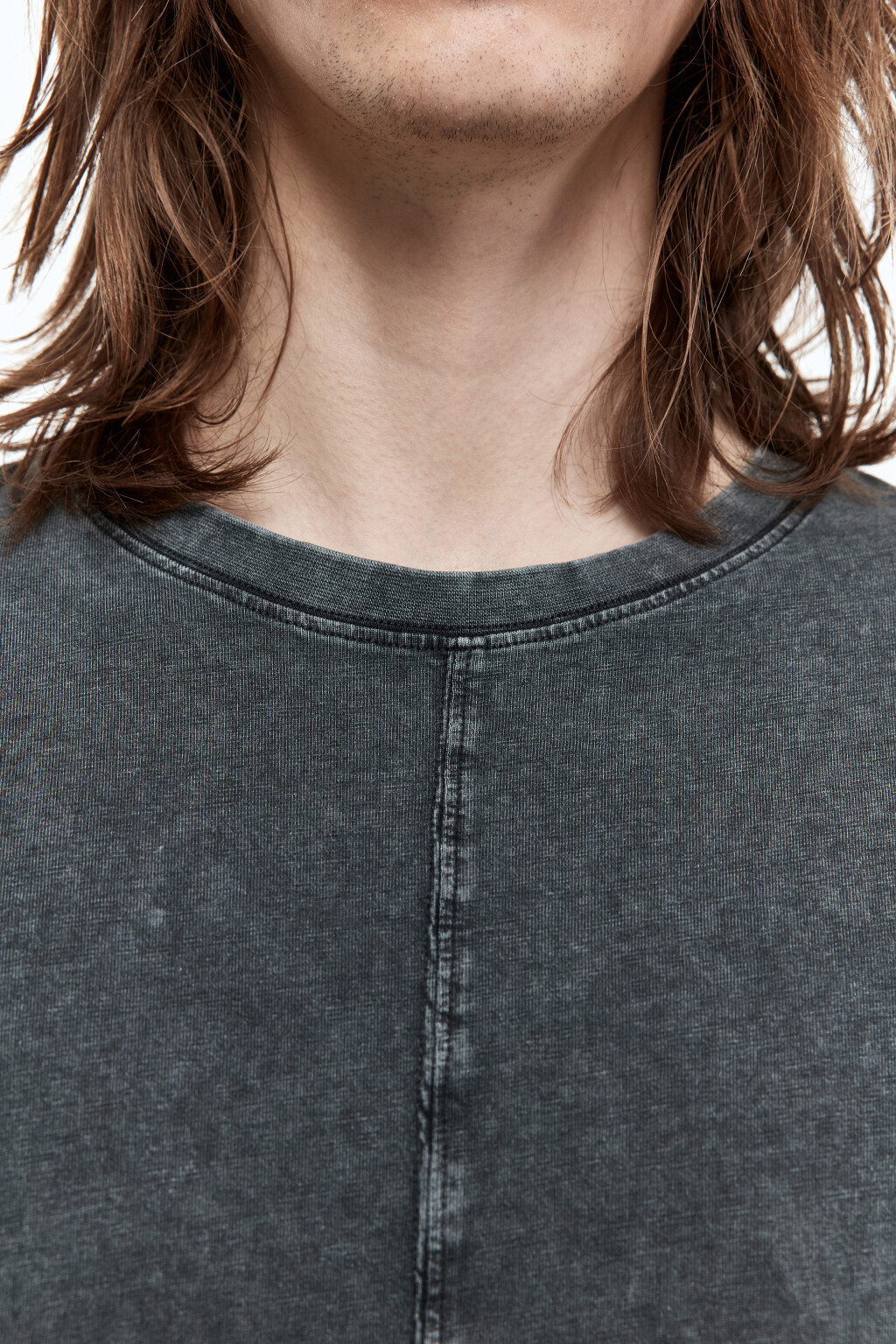 Футболка оверсайз хлопковая с вареным эффектом - цвет серый - 6