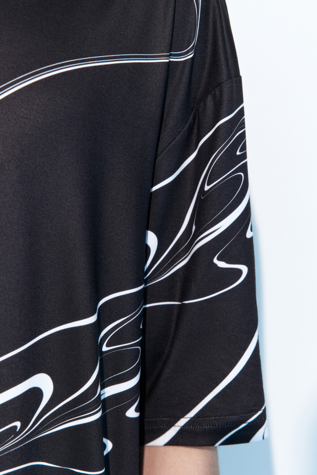 Футболка oversize спортивная с принтом - цвет черный - 7