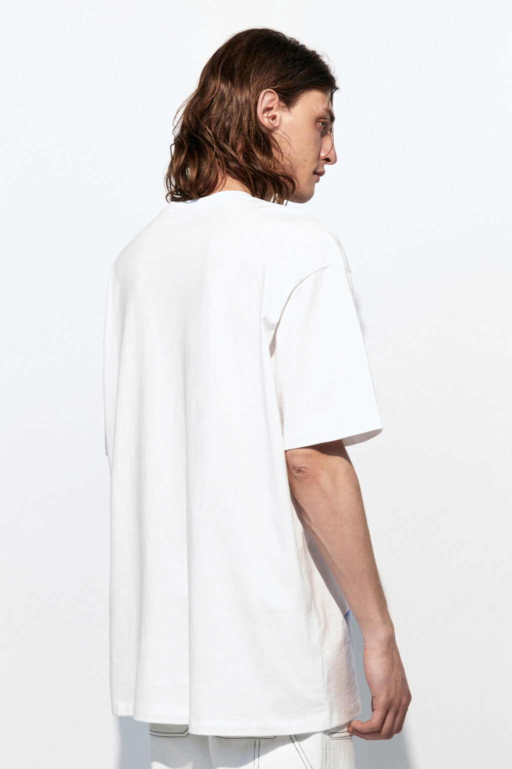 Футболка хлопковая с принтом - цвет белый - 4