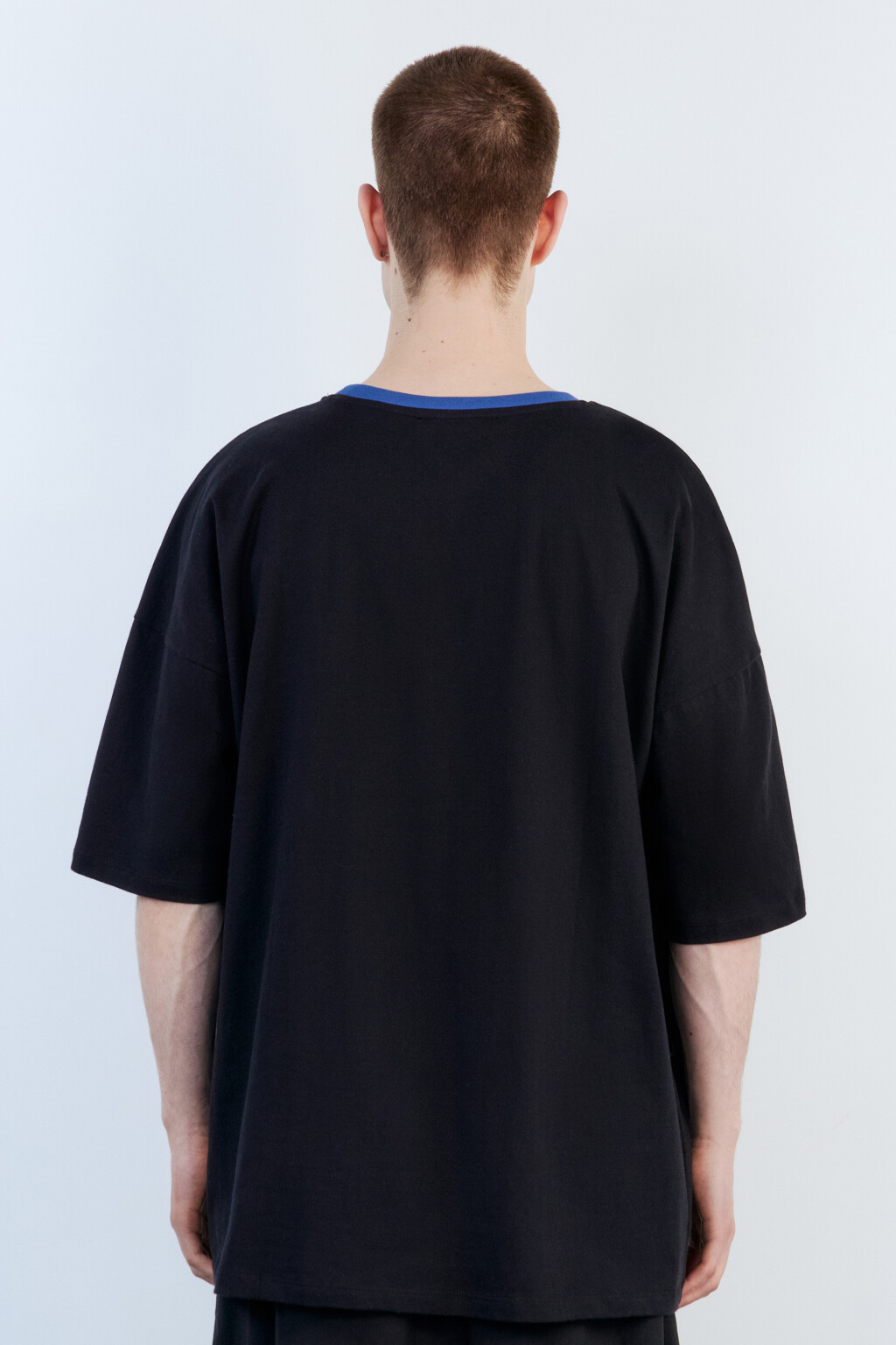 Футболка oversize хлопковая с принтом - цвет серый - 5