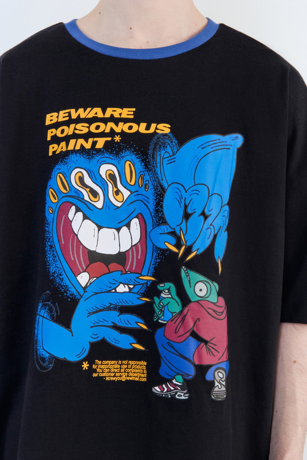 Футболка oversize хлопковая с принтом - цвет серый - 6