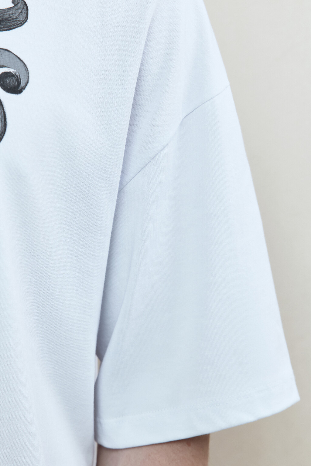 Футболка oversize с принтом в стиле аниме - цвет белый - 8