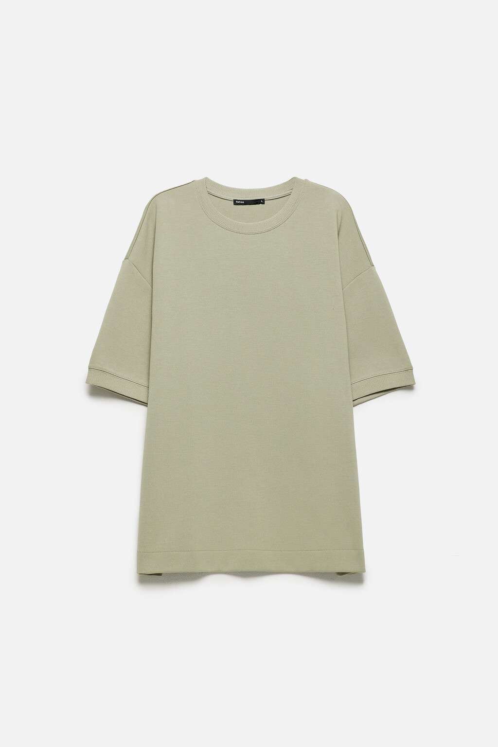 Футболка хлопковая из футера - цвет зеленый - 8