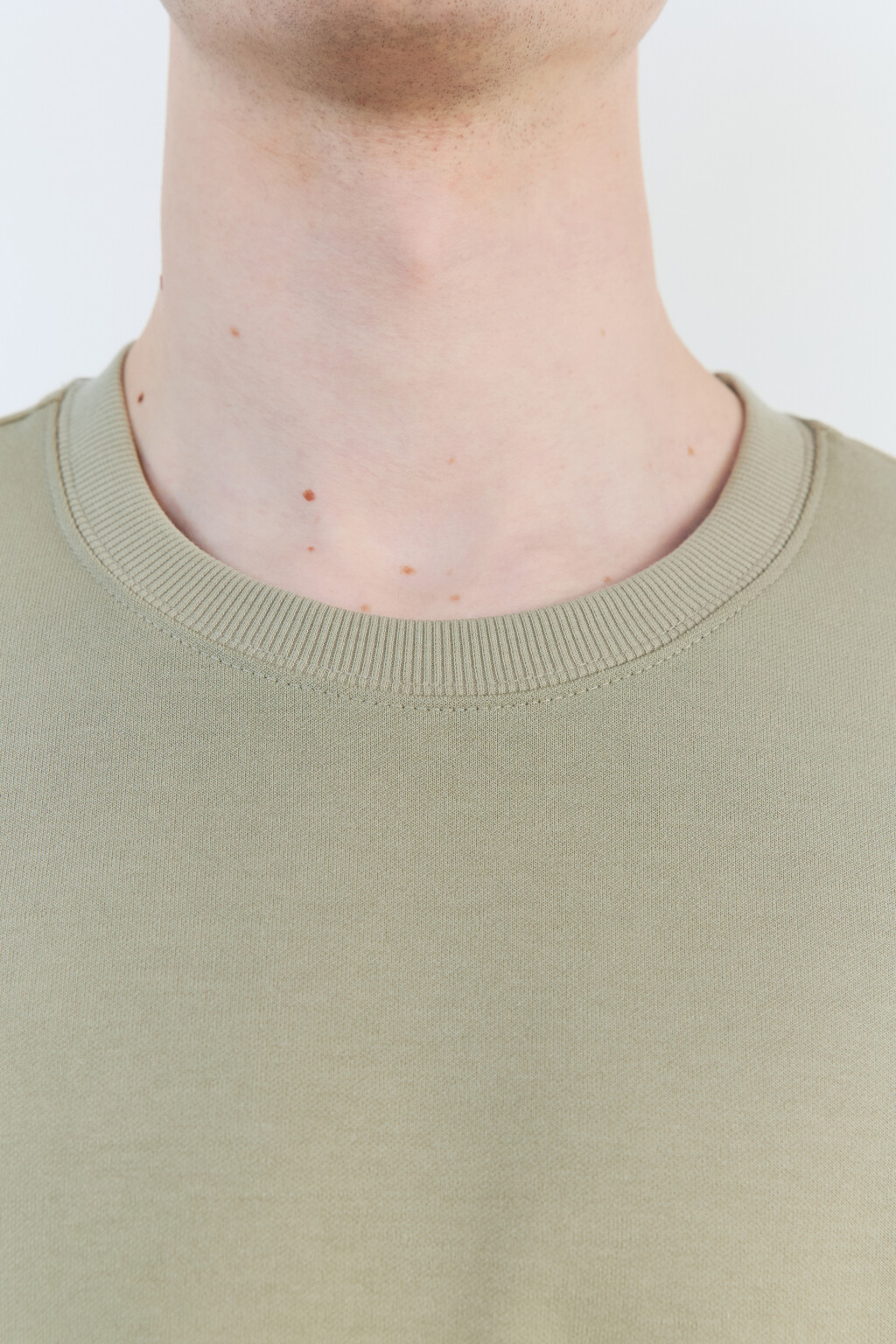 Футболка хлопковая из футера - цвет зеленый - 6