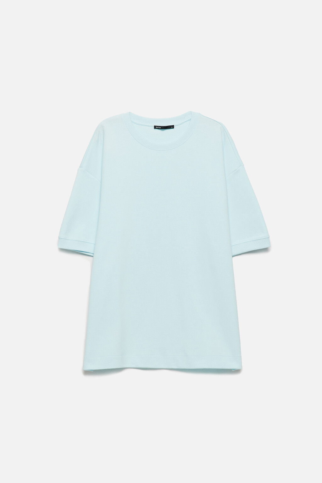 Футболка хлопковая из футера - цвет голубой - 8