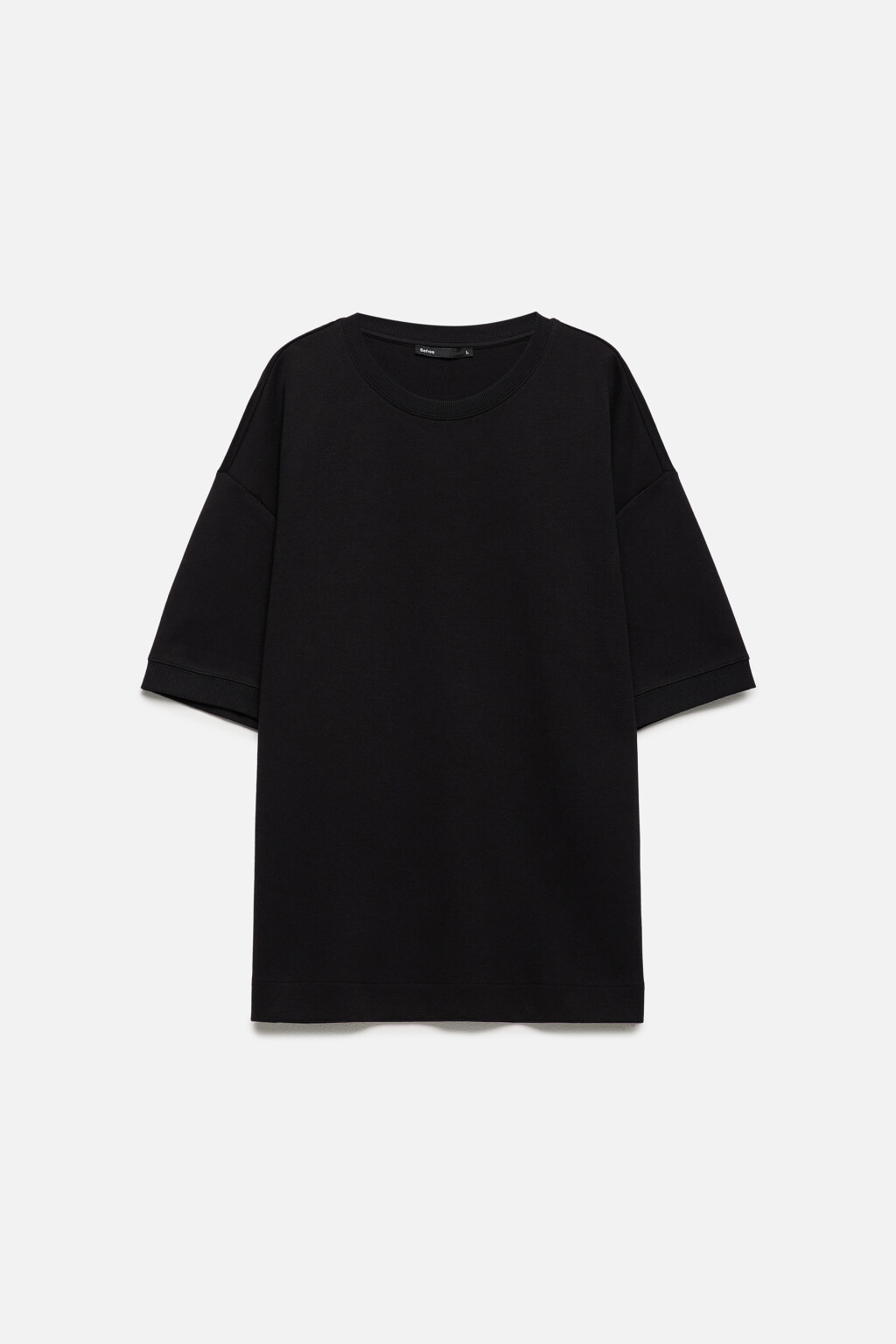 Футболка хлопковая из футера - цвет черный - 8