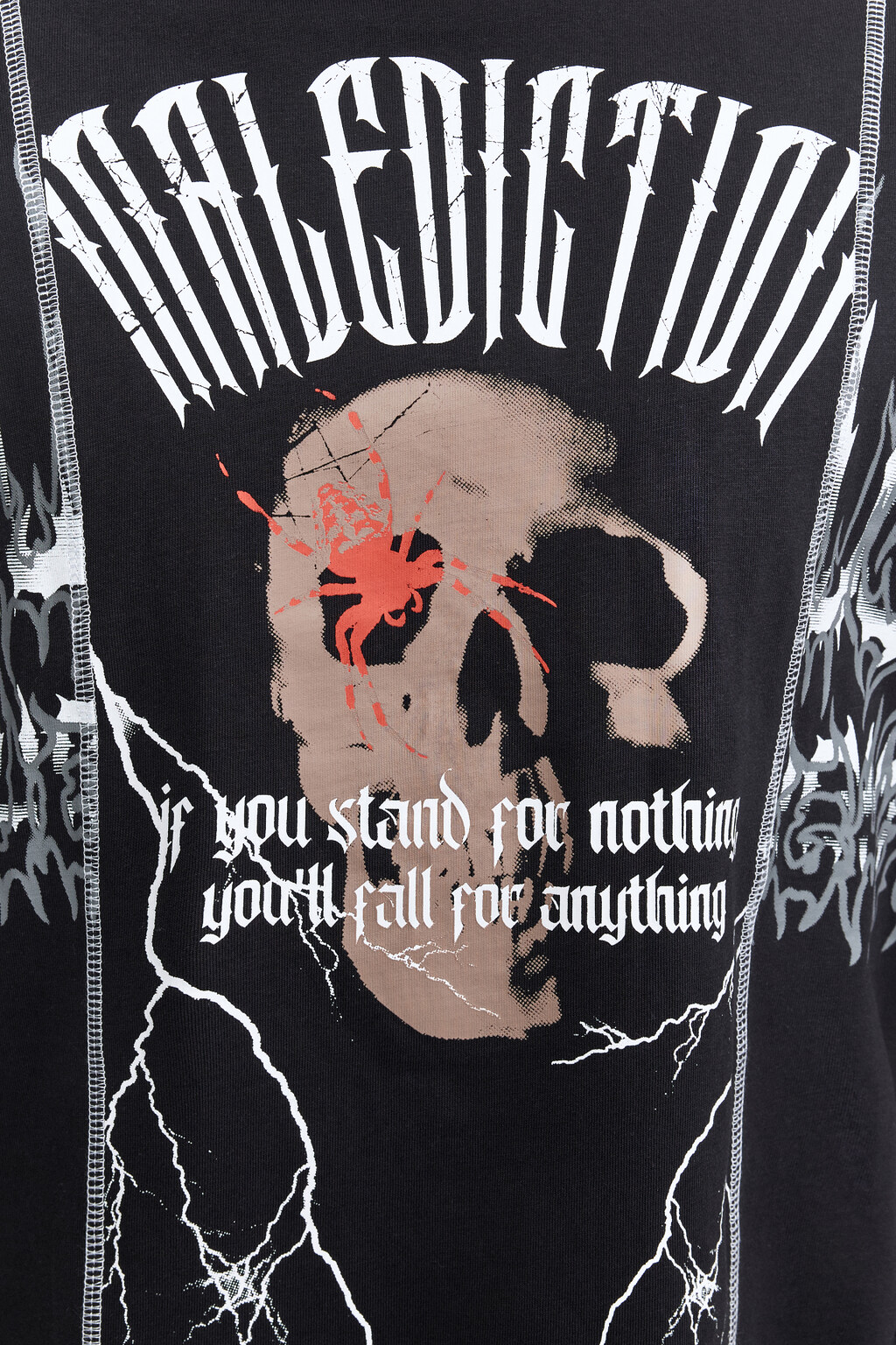 Футболка oversize в стиле гранж - цвет черный - 7