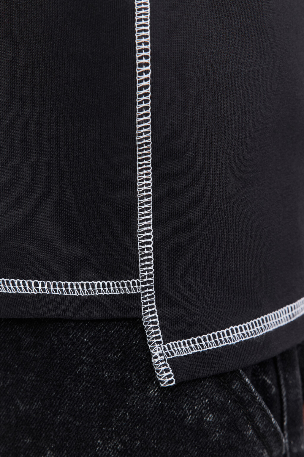 Футболка oversize в стиле гранж - цвет черный - 8