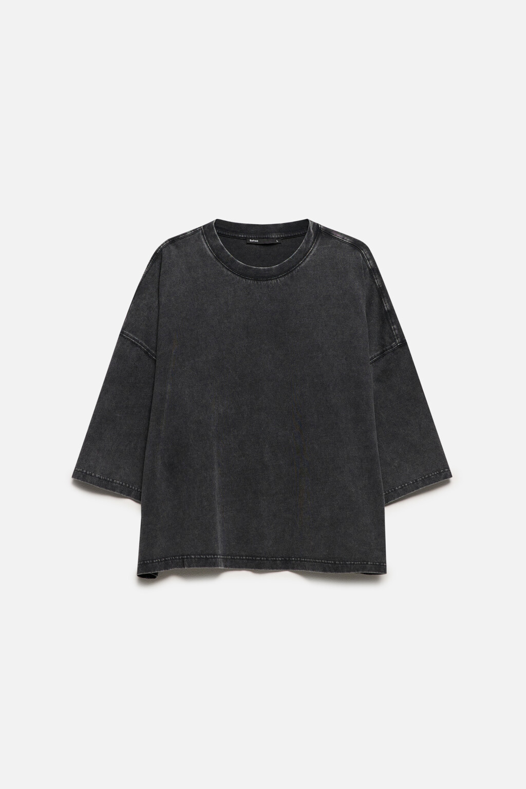 Футболка boxy fit с вареным эффектом - цвет серый - 8