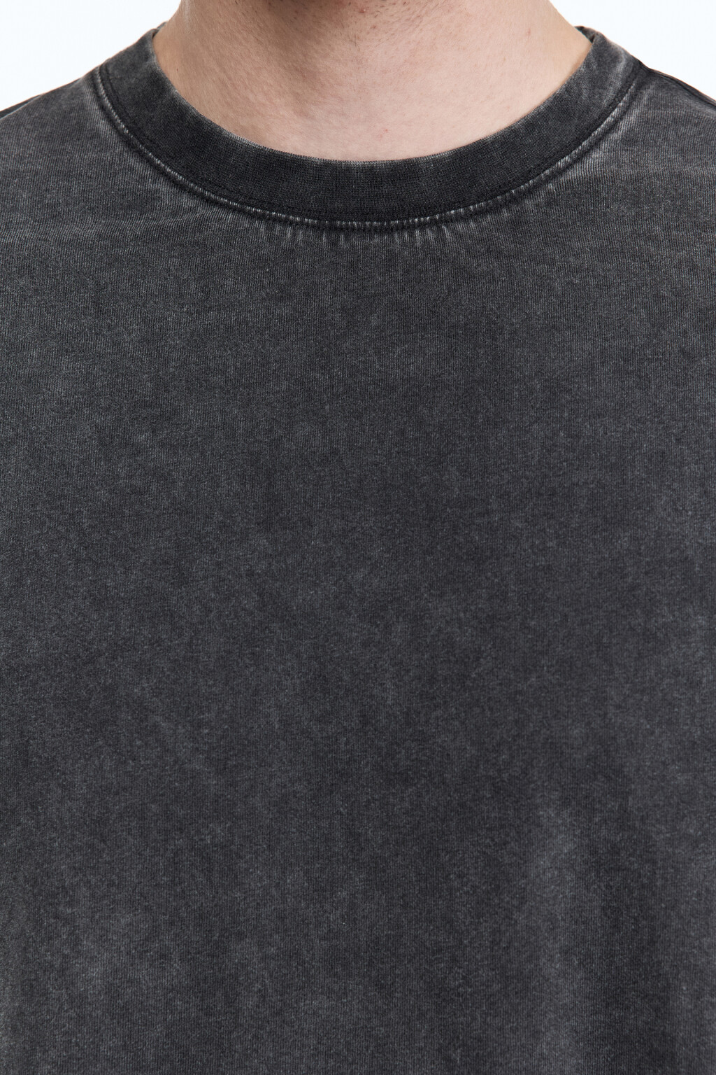 Футболка boxy fit с вареным эффектом - цвет серый - 6