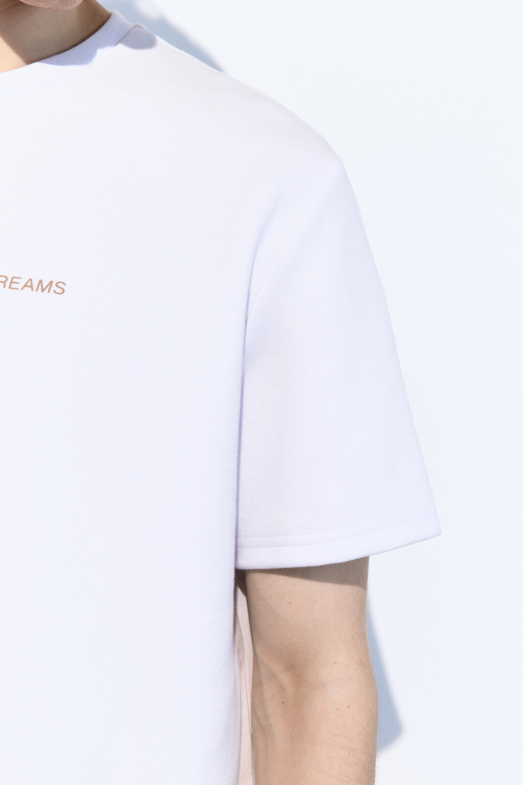 Футболка прямая с принтом и надписью - цвет белый - 7