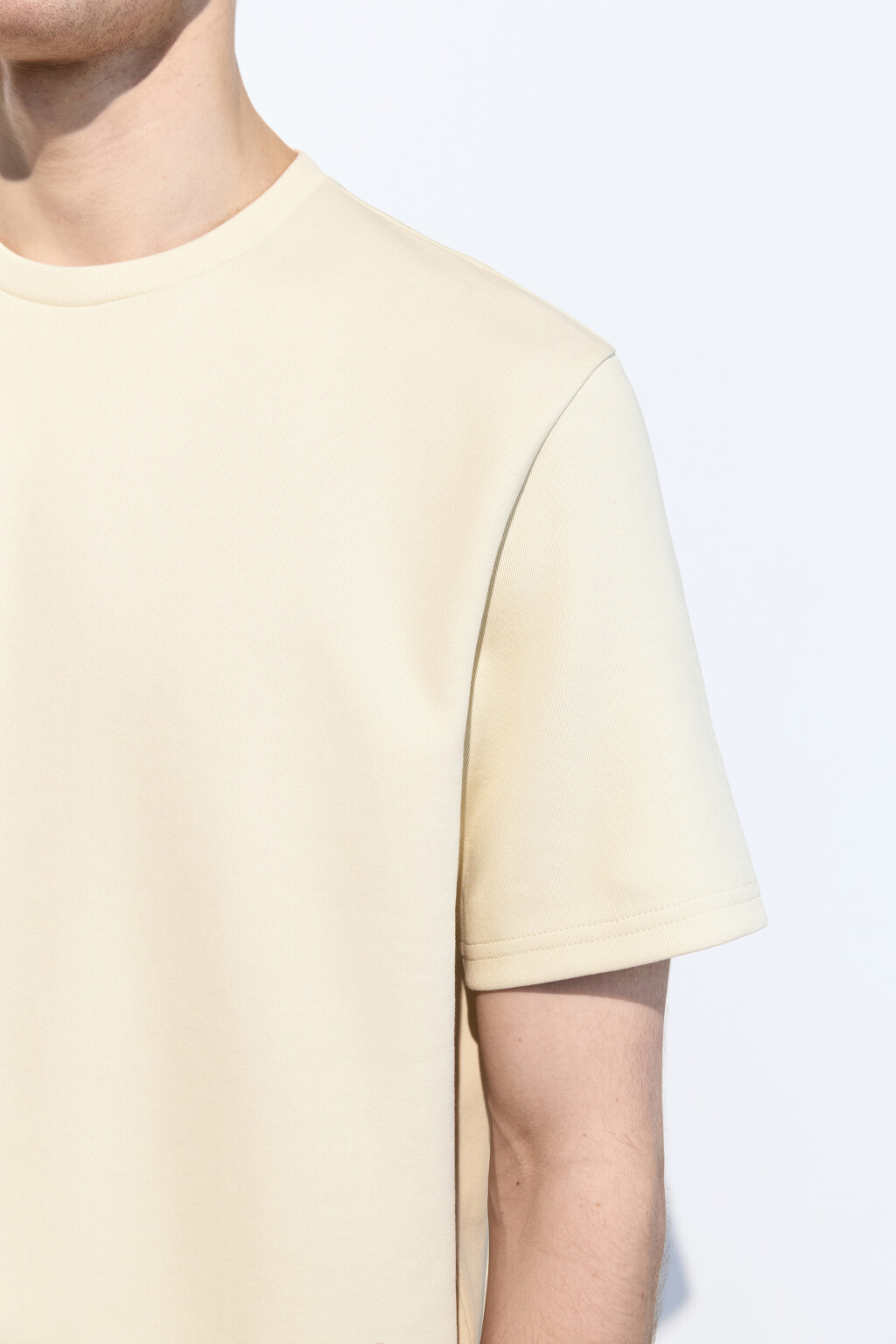 Футболка прямая с принтом и надписью - цвет бежевый - 7