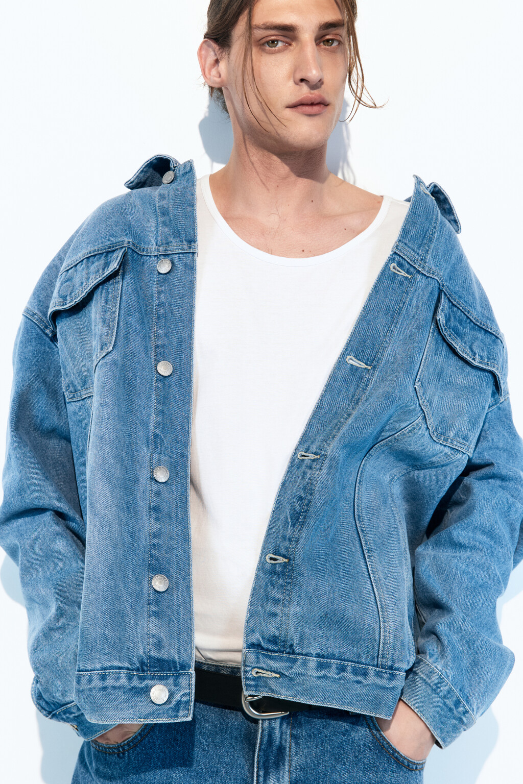 Майка хлопковая базовая - цвет белый - 2