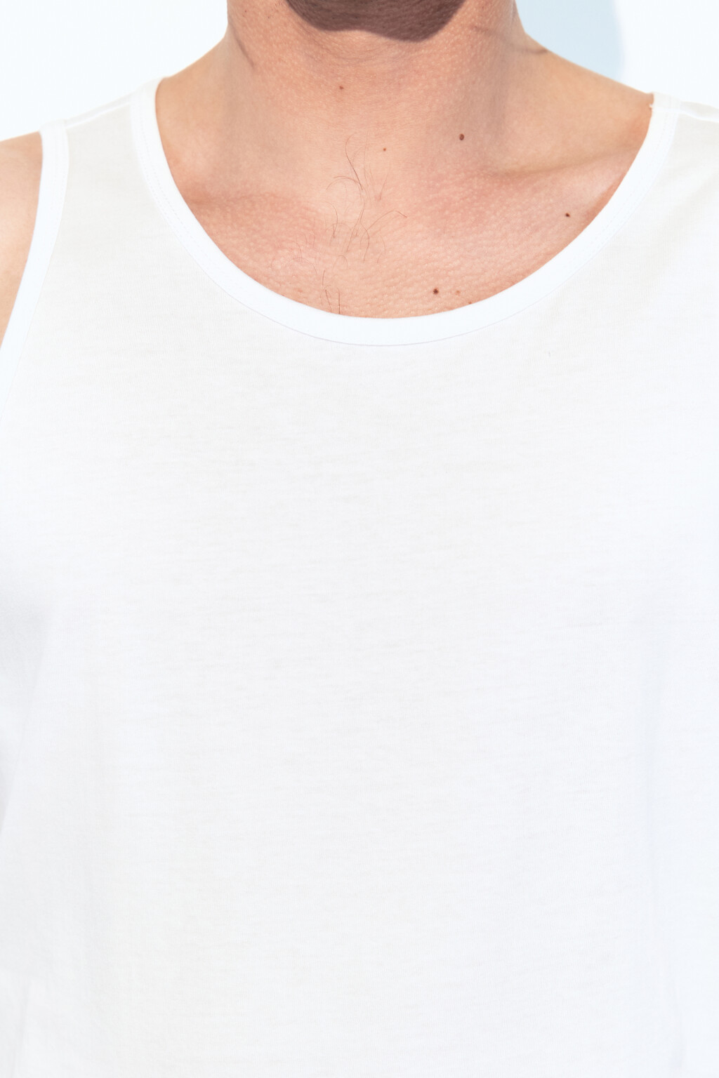 Майка хлопковая базовая - цвет белый - 7