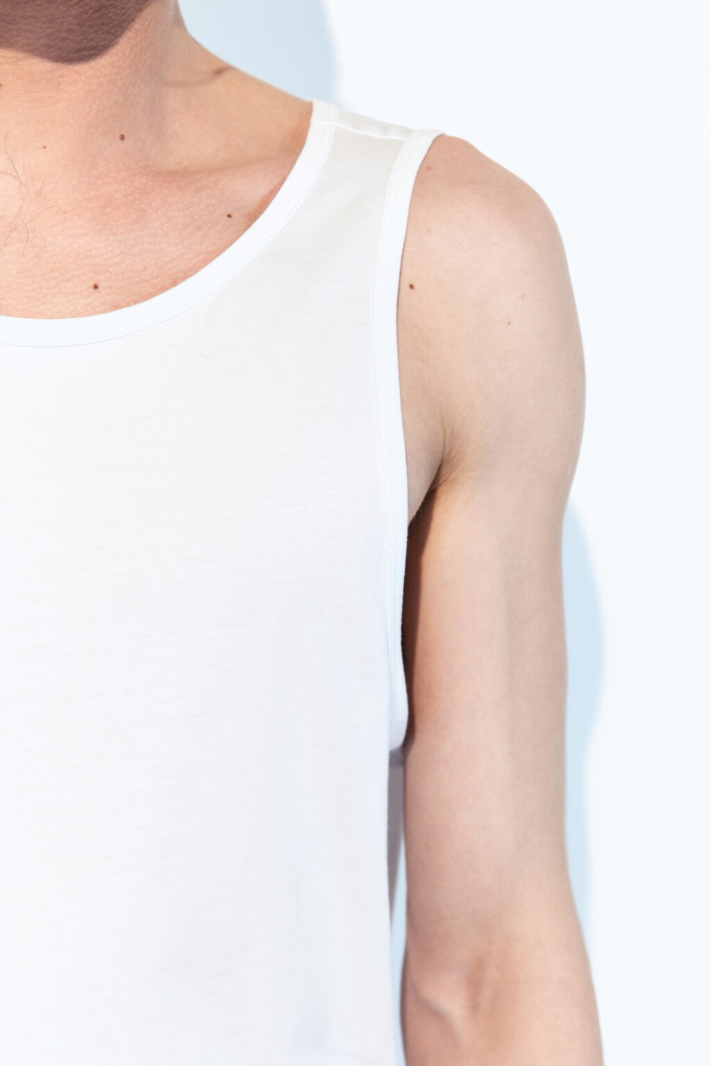 Майка хлопковая базовая - цвет белый - 8