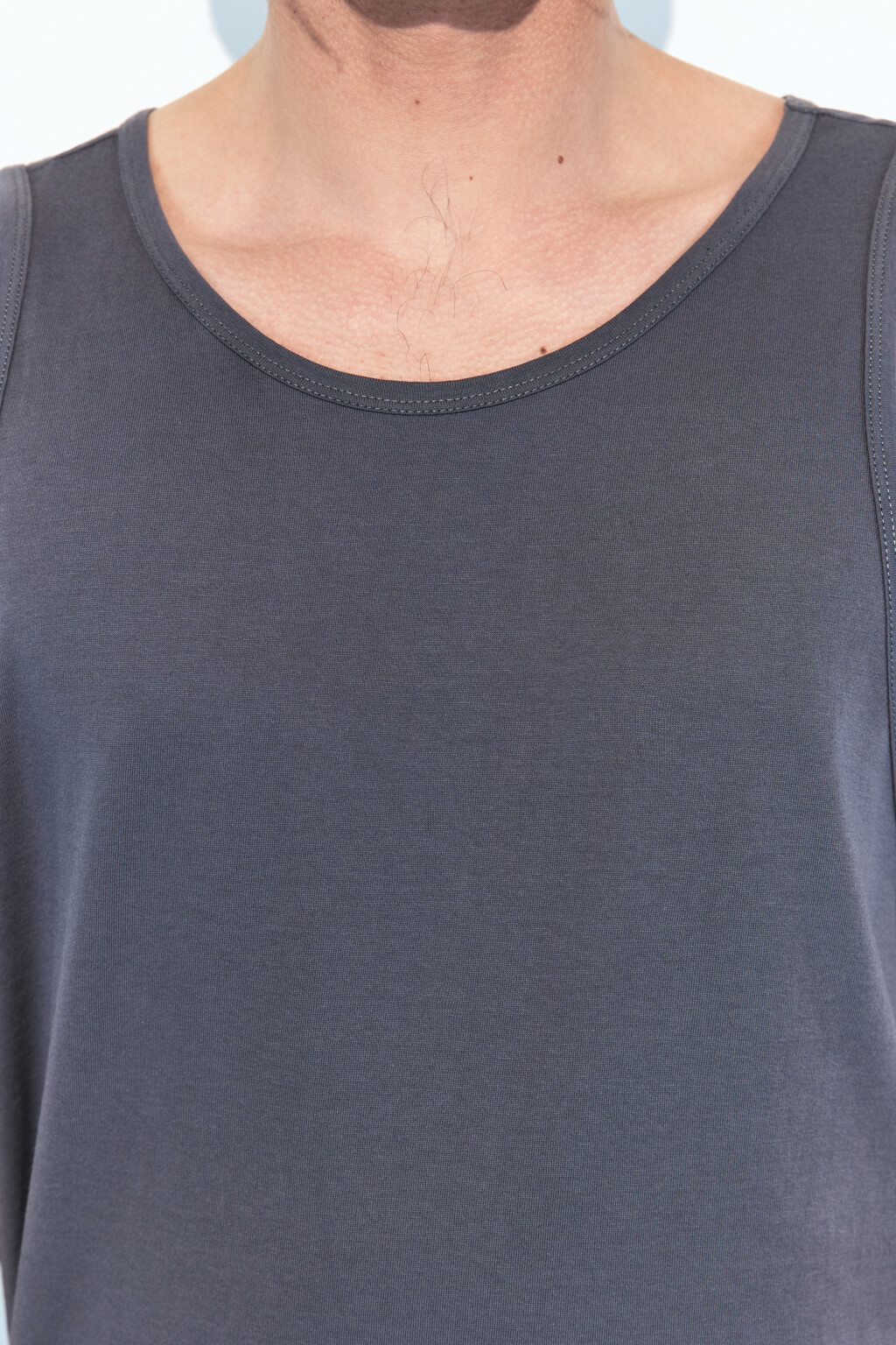 Майка хлопковая базовая - цвет серый - 6