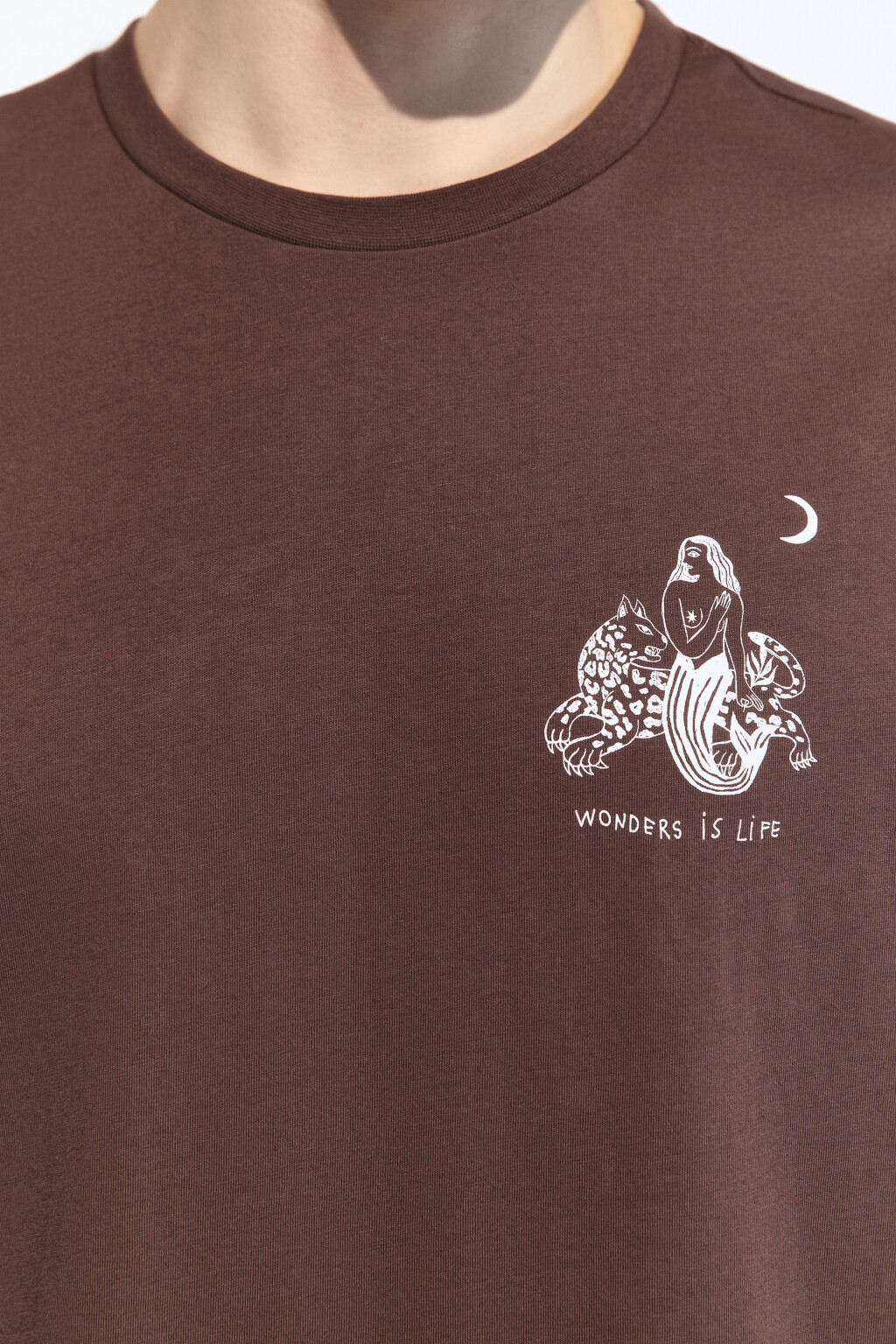 Футболка прямая хлопковая с принтом - цвет красный - 7