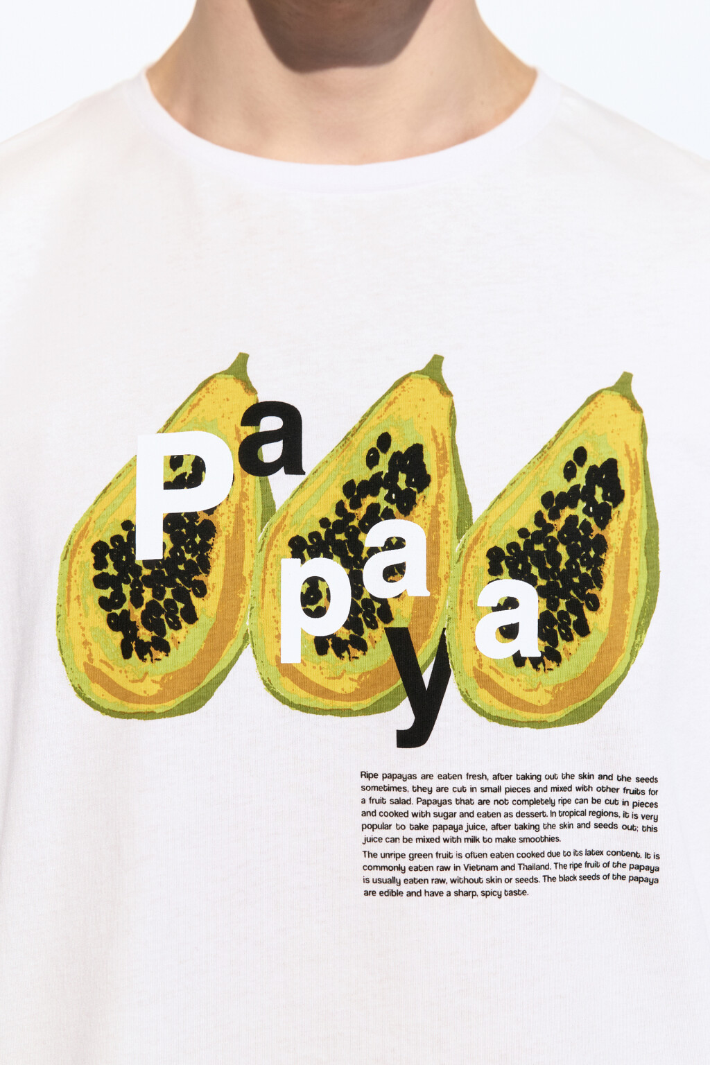 Футболка прямая с фруктовым принтом - цвет белый - 6