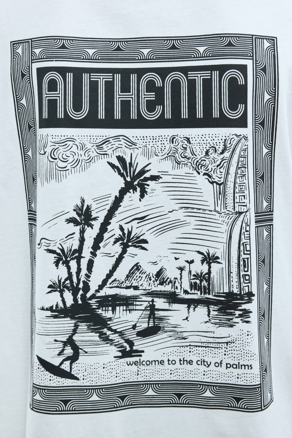 Футболка с принтом и имитацией второго слоя - цвет белый - 6