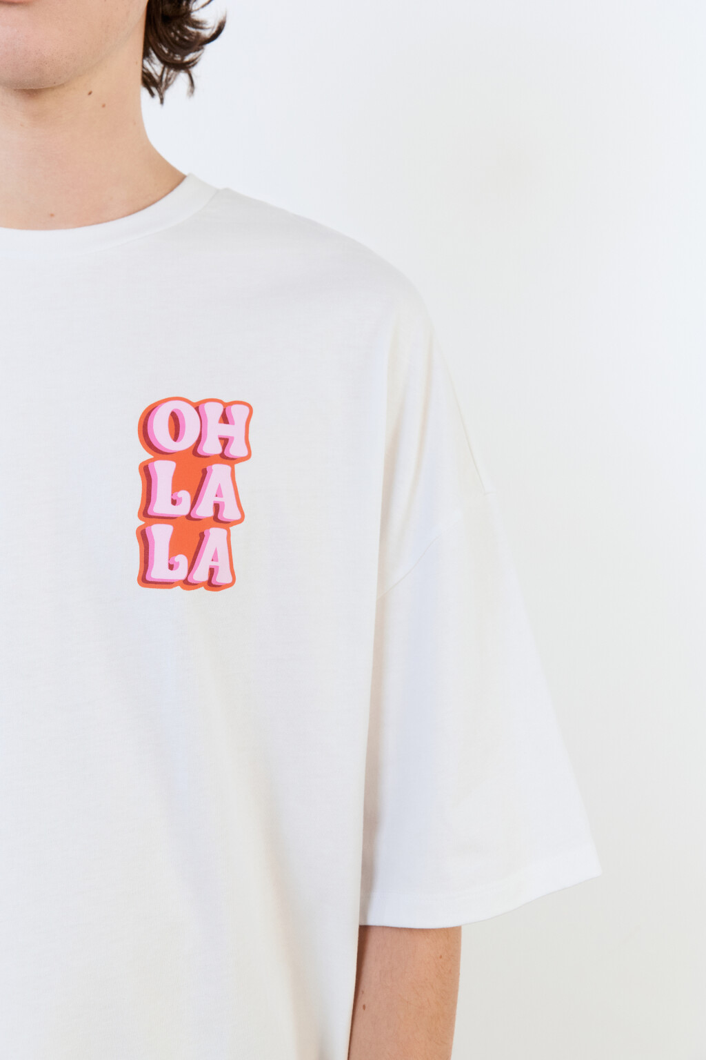 Футболка хлопковая с принтом в стиле нулевых - цвет белый - 7