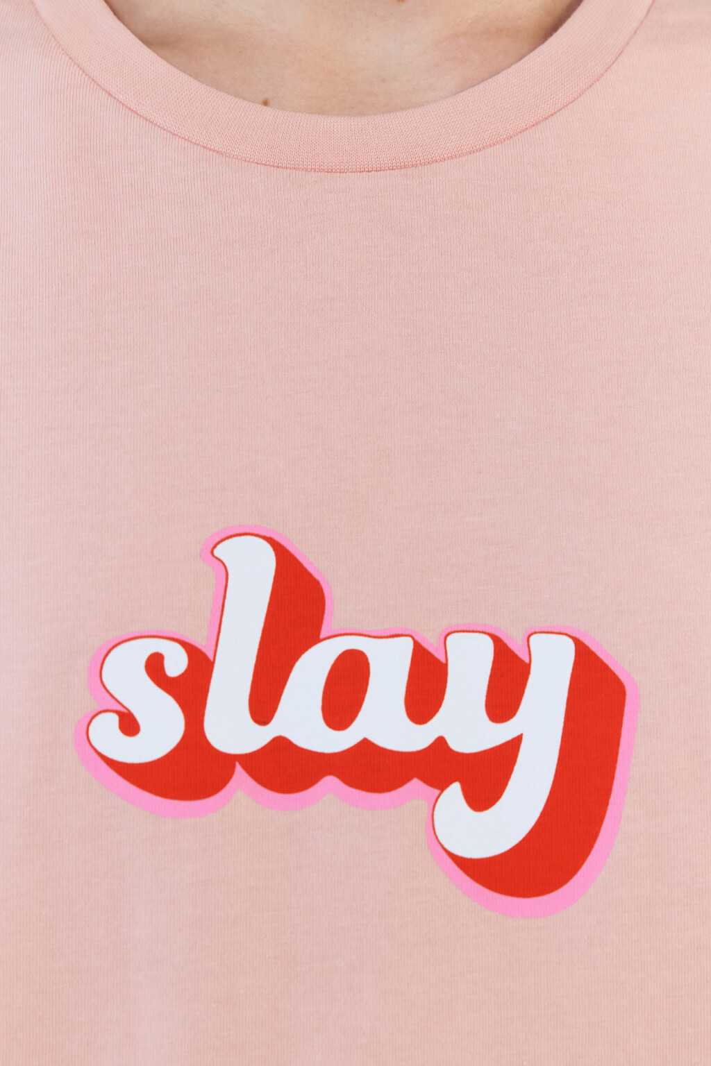 Футболка хлопковая с принтом в стиле нулевых - цвет розовый - 6
